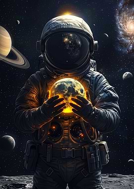 Astronaut Universe Planet Cosmic Ar