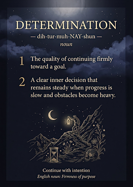 Determination Definition Inspirational Poster