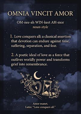 Omnia Vincit Amor Latin Quote Poster