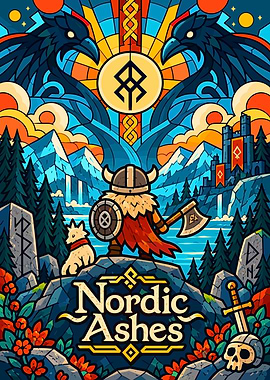 Nordic Ashes Viking Game Poster
