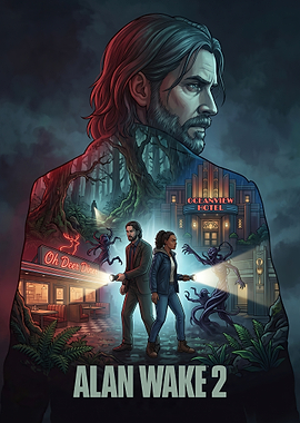 Alan Wake 2 Double Exposure Poster