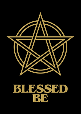Blessed Be Pentacle Symbol Design
