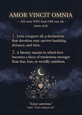Amor Vincit Omnia Definition Poster