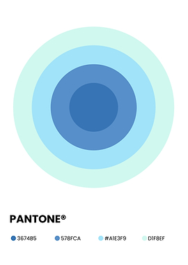 Pantone Blue Color Palette Circles