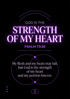 Psalm 73:26 Inspirational Quote Poster
