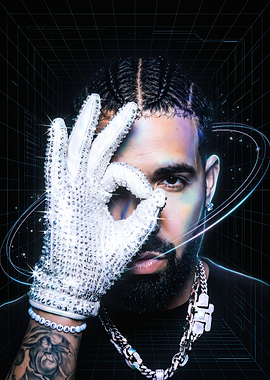 Drake Wearing Sparkling Michael Jackson Glove