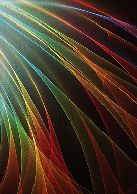 Abstract Rainbow Wave Light Trails