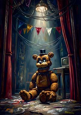 Freddy Fazbear Sitting on Stage