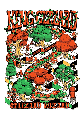 King Gizzard Asheville Concert Poster