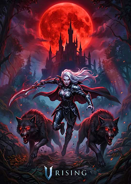 V Rising Vampire Warrior Poster