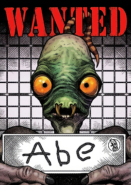 Abe Oddworld Wanted Poster