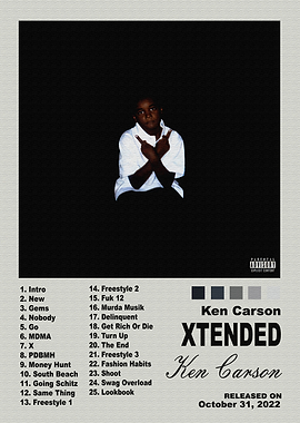 Ken Carson XTENDED Album Poster