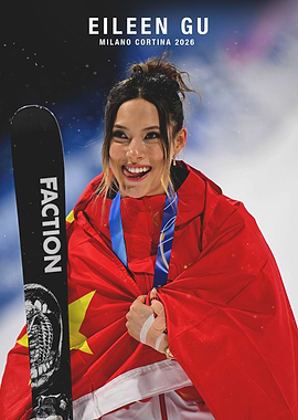 Eileen Gu Milano Cortina 2026 Poster