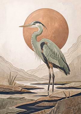 Great Blue Heron Art Print