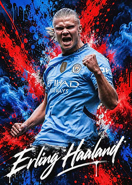 Erling Haaland Manchester City Poster