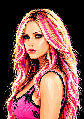Avril Lavigne Pop Art Portrait