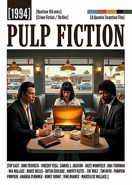 Pulp Fiction Movie Poster Art