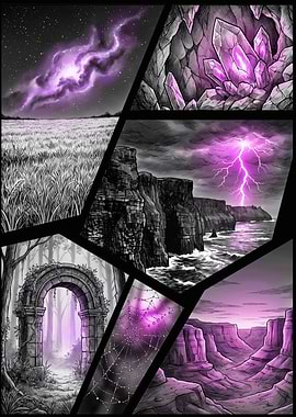 Mystical Purple Fantasy Landscape