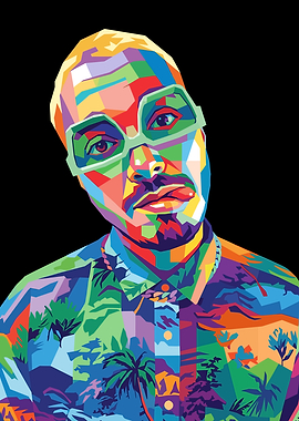 J Balvin Pop Art Portrait