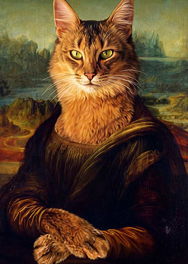 Cat Renaissance Portrait Poster