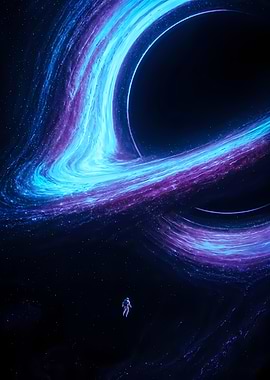Astronaut Near Black Hole
