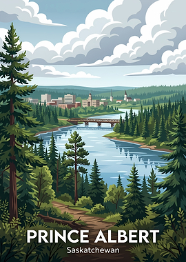 Prince Albert Saskatchewan Travel Poster