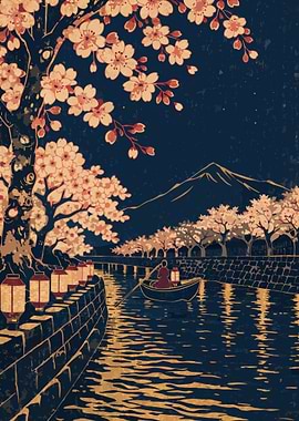 Lantern River Blossoms