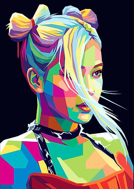 Rosé Pop Art Portrait