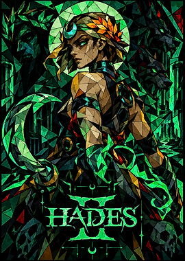 Hades II Stained Glass Poster