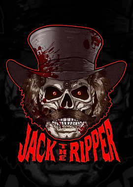Jack the Ripper Skull Illustration