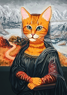 Cat Mona Lisa Renaissance Portrait