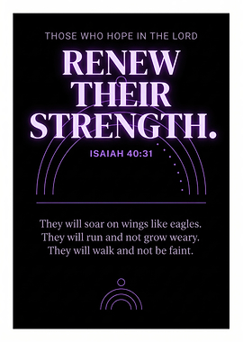 Isaiah 40:31 Inspirational Bible Verse Poster