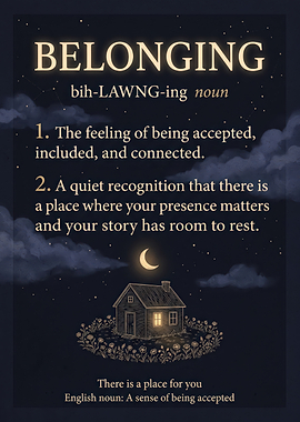 Belonging Definition Inspirational Wall Art