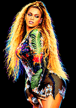 Beyoncé Pop Art Portrait