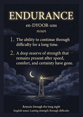 Endurance Definition Inspirational Poster