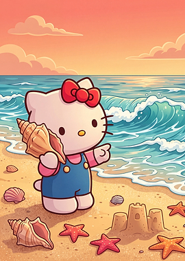 Hello Kitty at the Beach