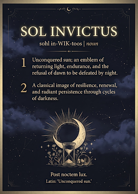 Sol Invictus Inspirational Definition Poster