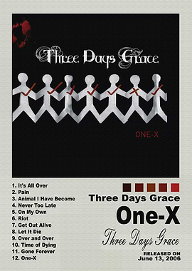 Three Days Grace One-X Album Poster