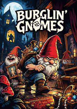 Burglin' Gnomes Fantasy Heist Poster