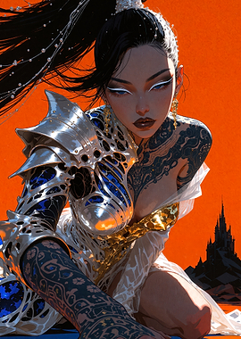 Futuristic Warrior Princess Portrait