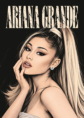 Ariana Grande Pop Art Portrait