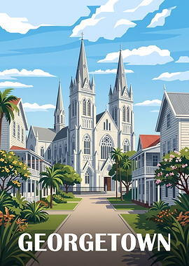 Georgetown Cathedral Travel Poster