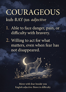 Courageous Definition Inspirational Poster