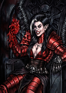 Vampire Queen on Throne