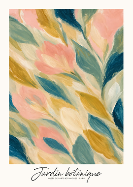 Jardin Botanique Floral Art Print