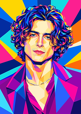 Timothée Chalamet Pop Art Portrait