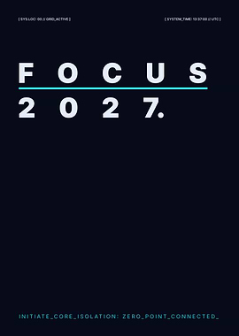 Conceptual cyber-minimalist Futuristic Digital Poster