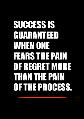 Inspirational Success Quote Text Art