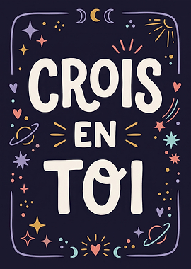 CROIS EN TOI Believe In Yourself Inspirational Poster