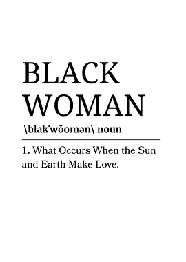Black Woman Definition Art Print